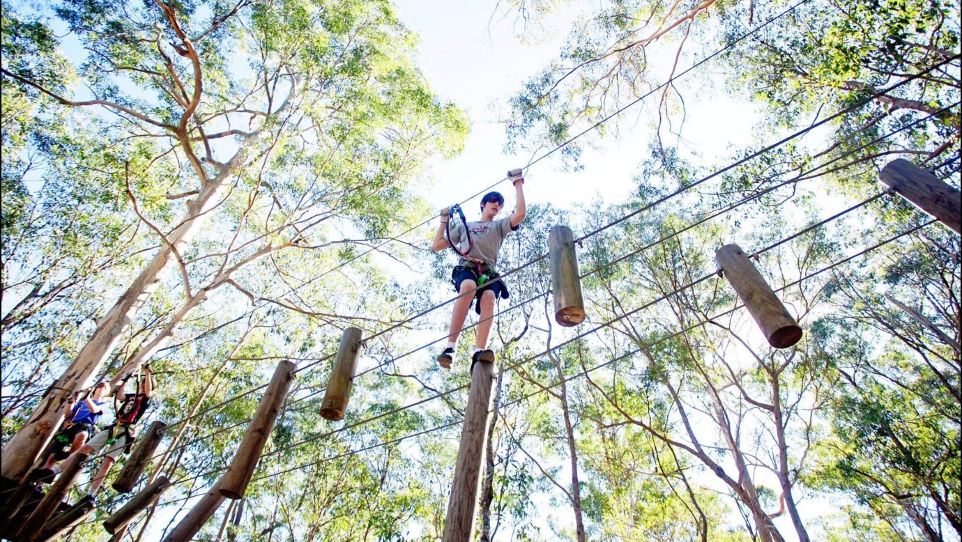 Suspended Logs will test your nerves!