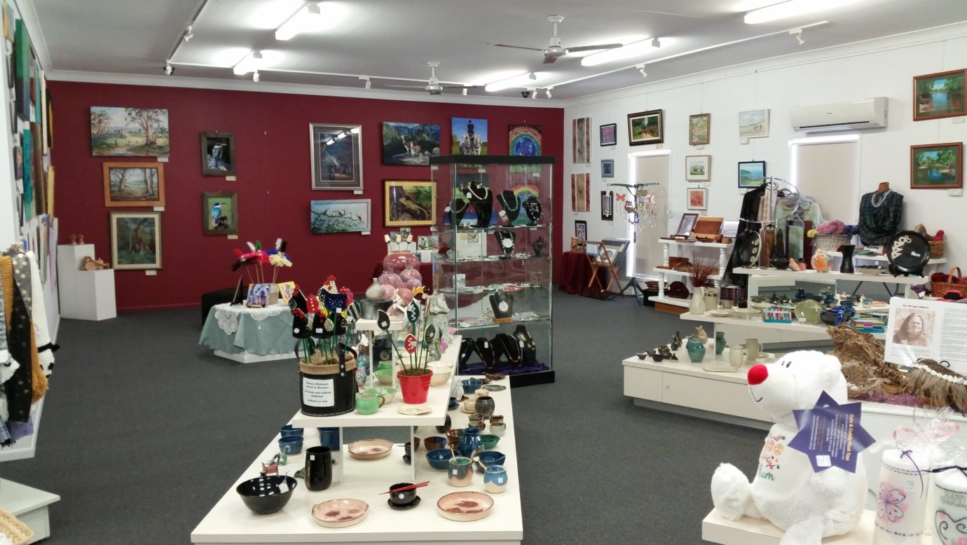 The Lyrebird Gallery has something got everyone. Most items are made by our local residents.