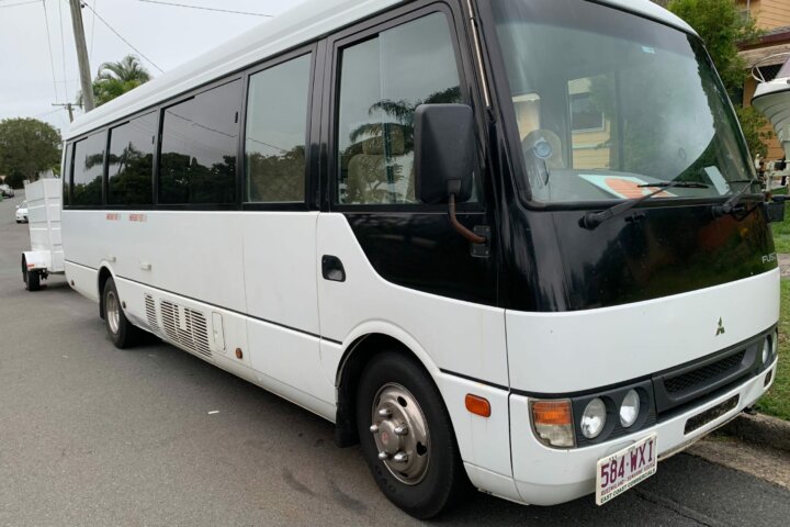 24 seater Mistubishi Rosa with trailer