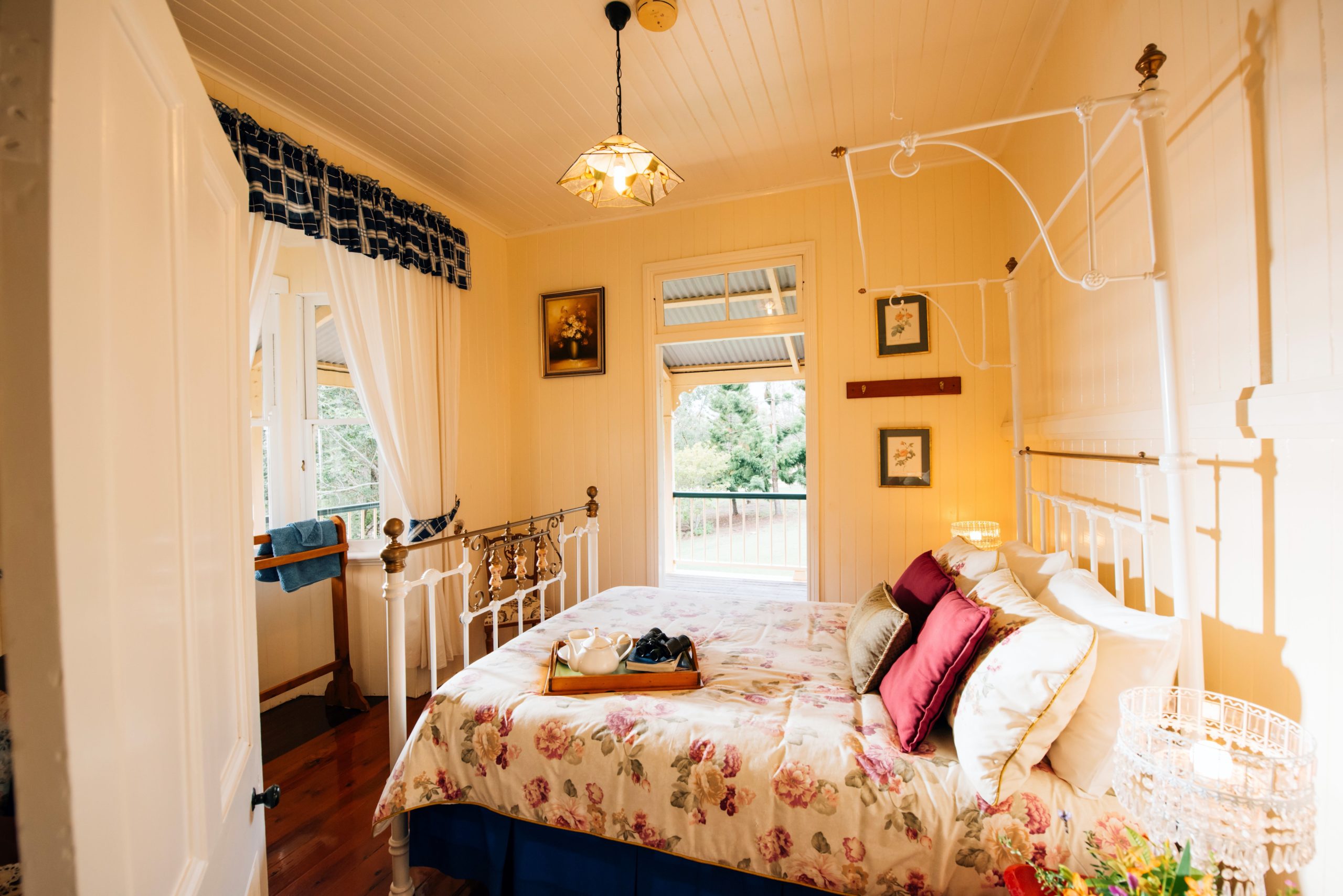 Old-world furniture is a feature of the homesteads at Mt Barney Lodge. This is Boolamoola Homestead.