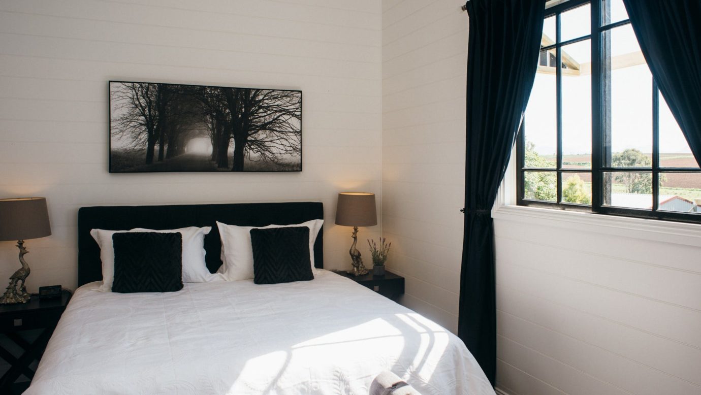 Beautiful master bedroom at front of the house