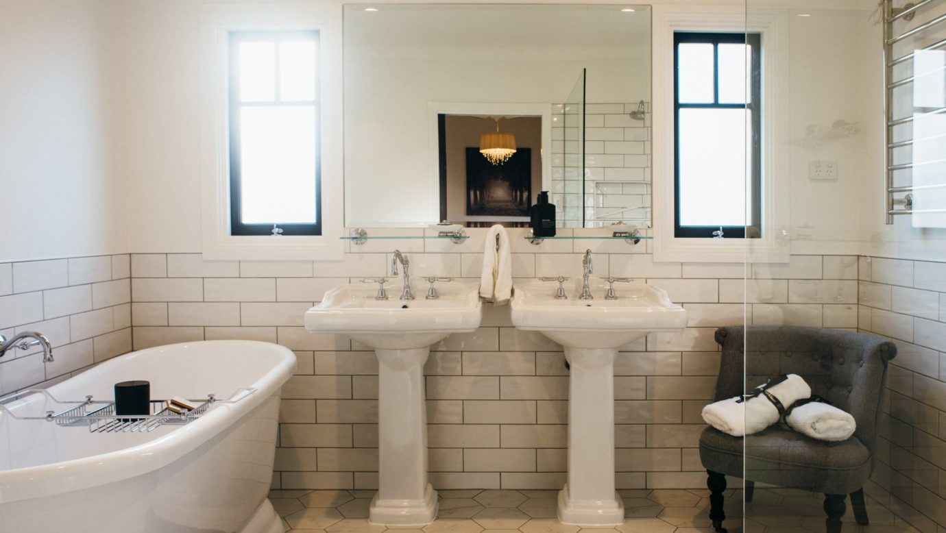 glamourous bathroom at the back section of the house