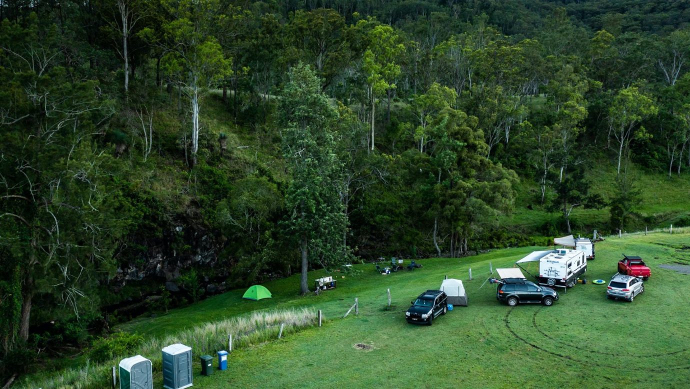 Plenty of shade for tents and a huge space for caravans and camper trailers to turn around in.  