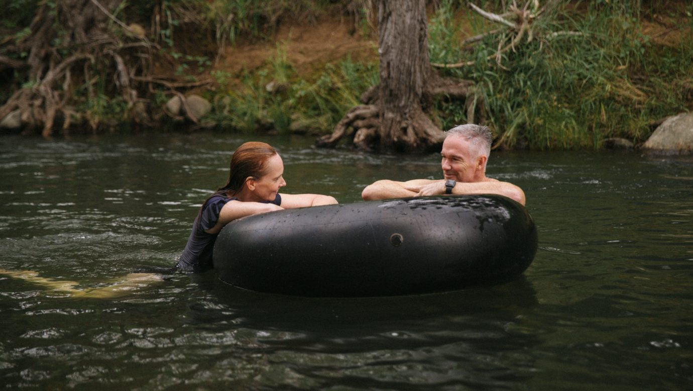 Swimming and Tubing in Christmas Creek