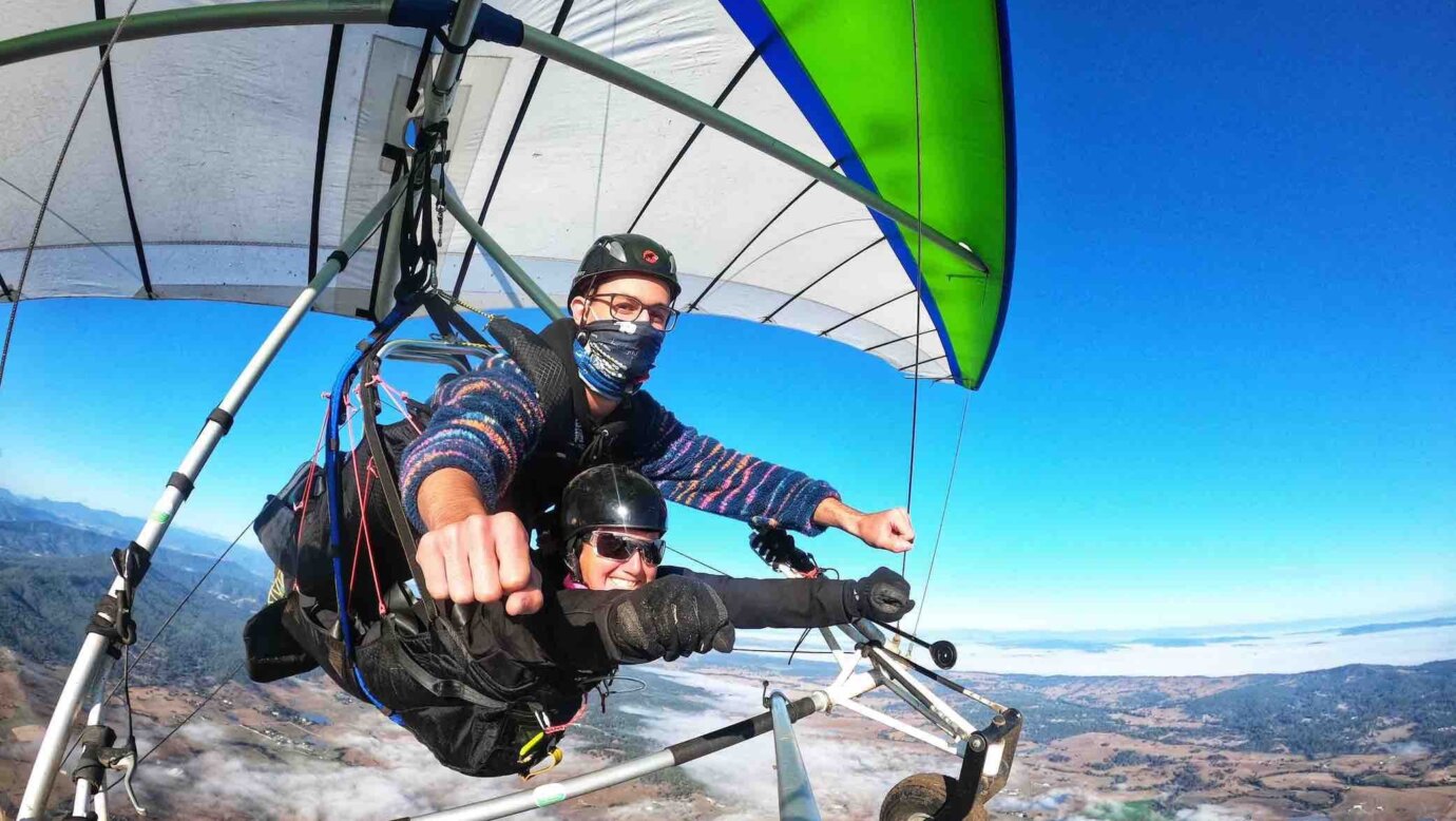 Tandem Hang gliding with Lisa