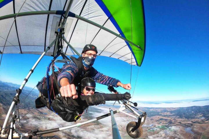 Tandem Hang gliding with Lisa