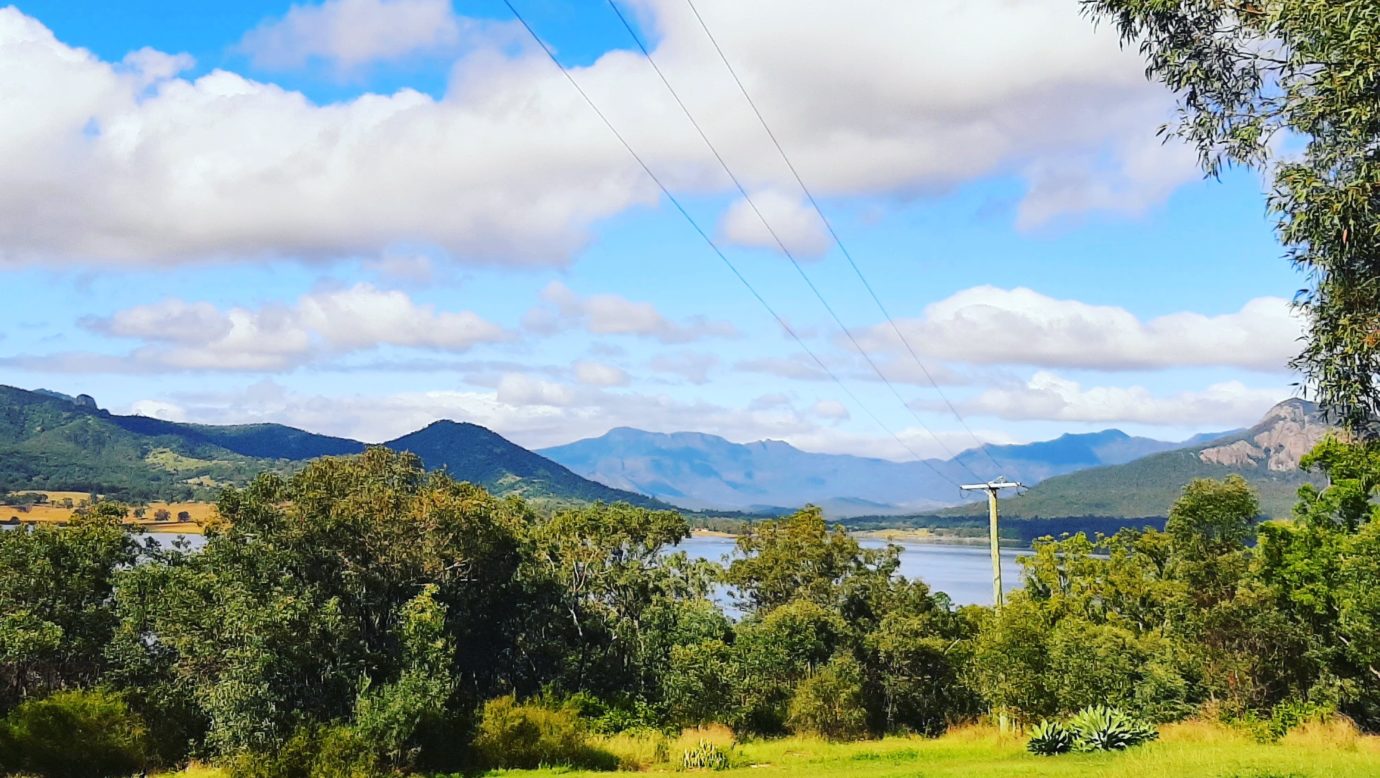 Views of the main range of mountains across Lake Moogerah