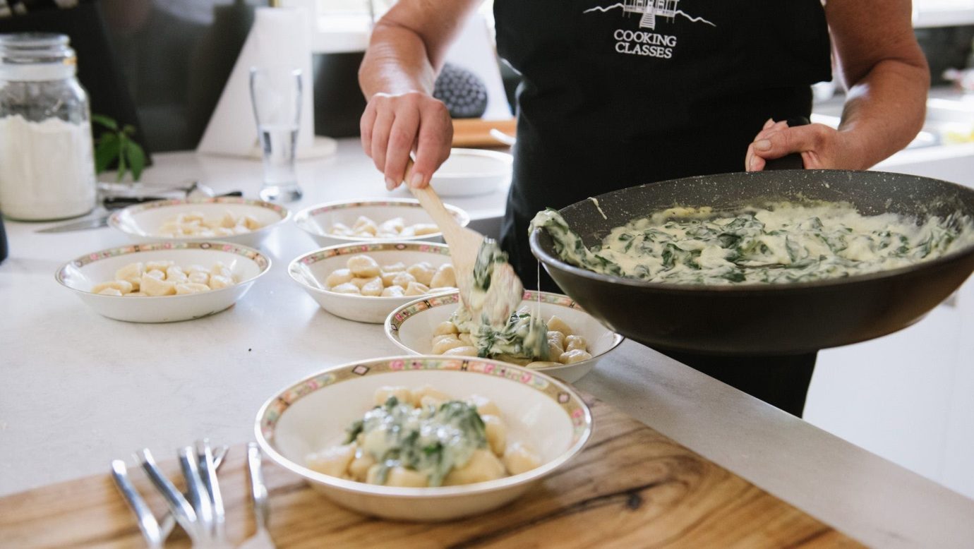 Plating up gnocchi