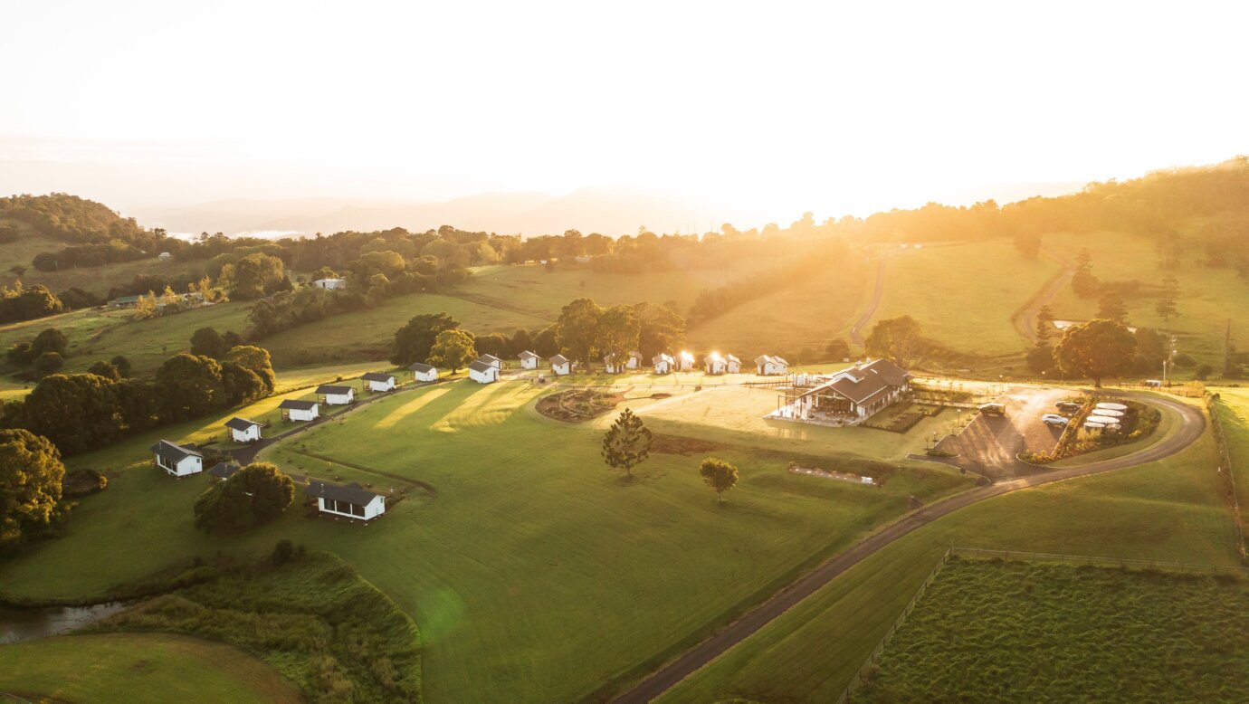 Drone shot of Hazelwood Estate