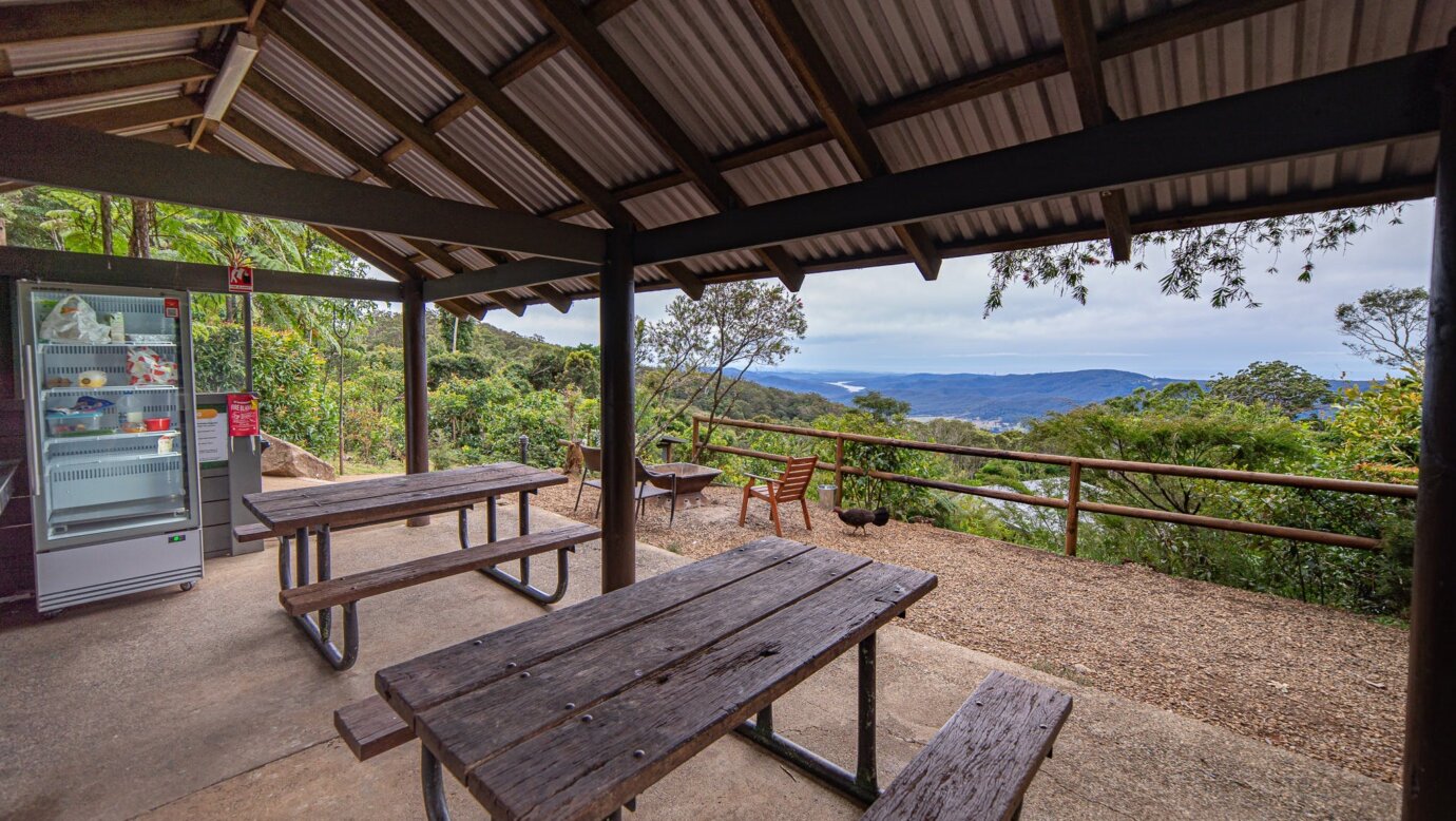 image of one of the campsite cooking shelters