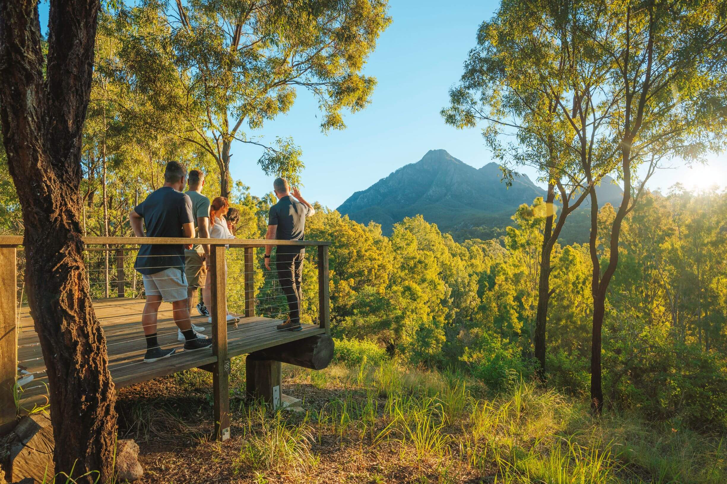 Mount Barney in the Scenic Rim, seen from Mt Barney Lodge