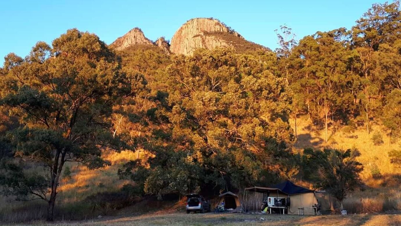 View of our camp-site and mt maroon