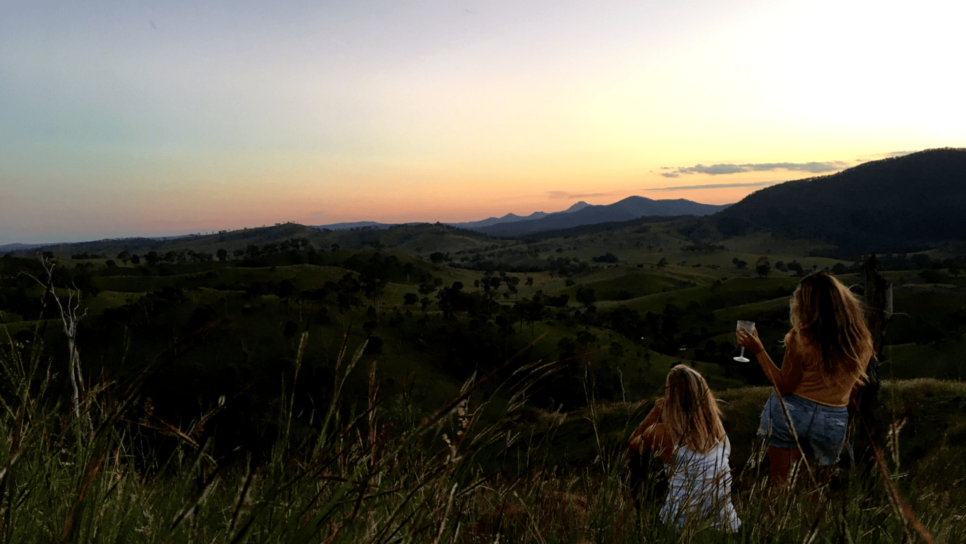 Kelly & Sara enjoy the view