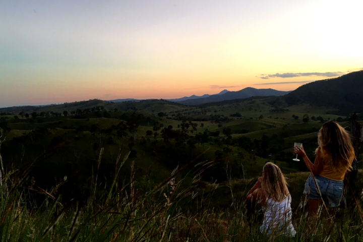 Kelly & Sara enjoy the view