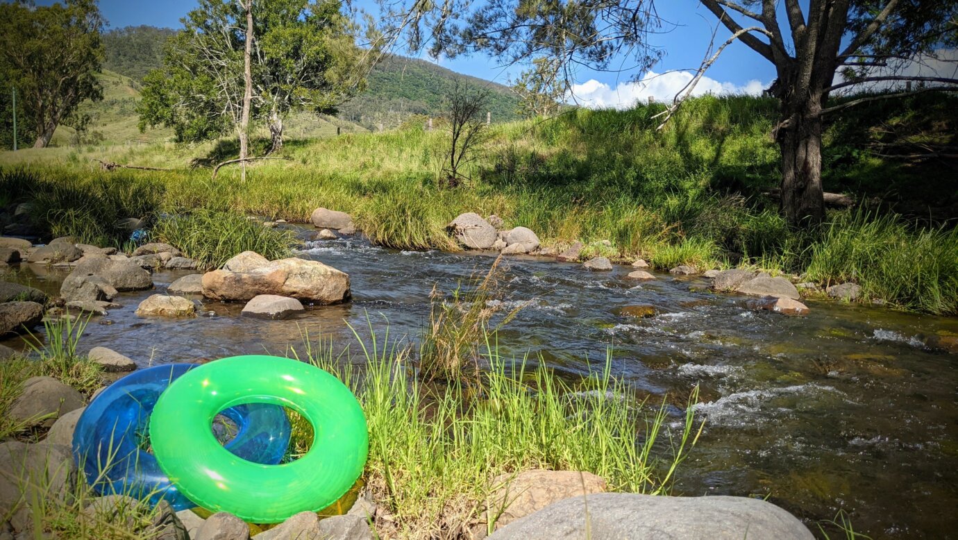 The Albert River is always crystal clear