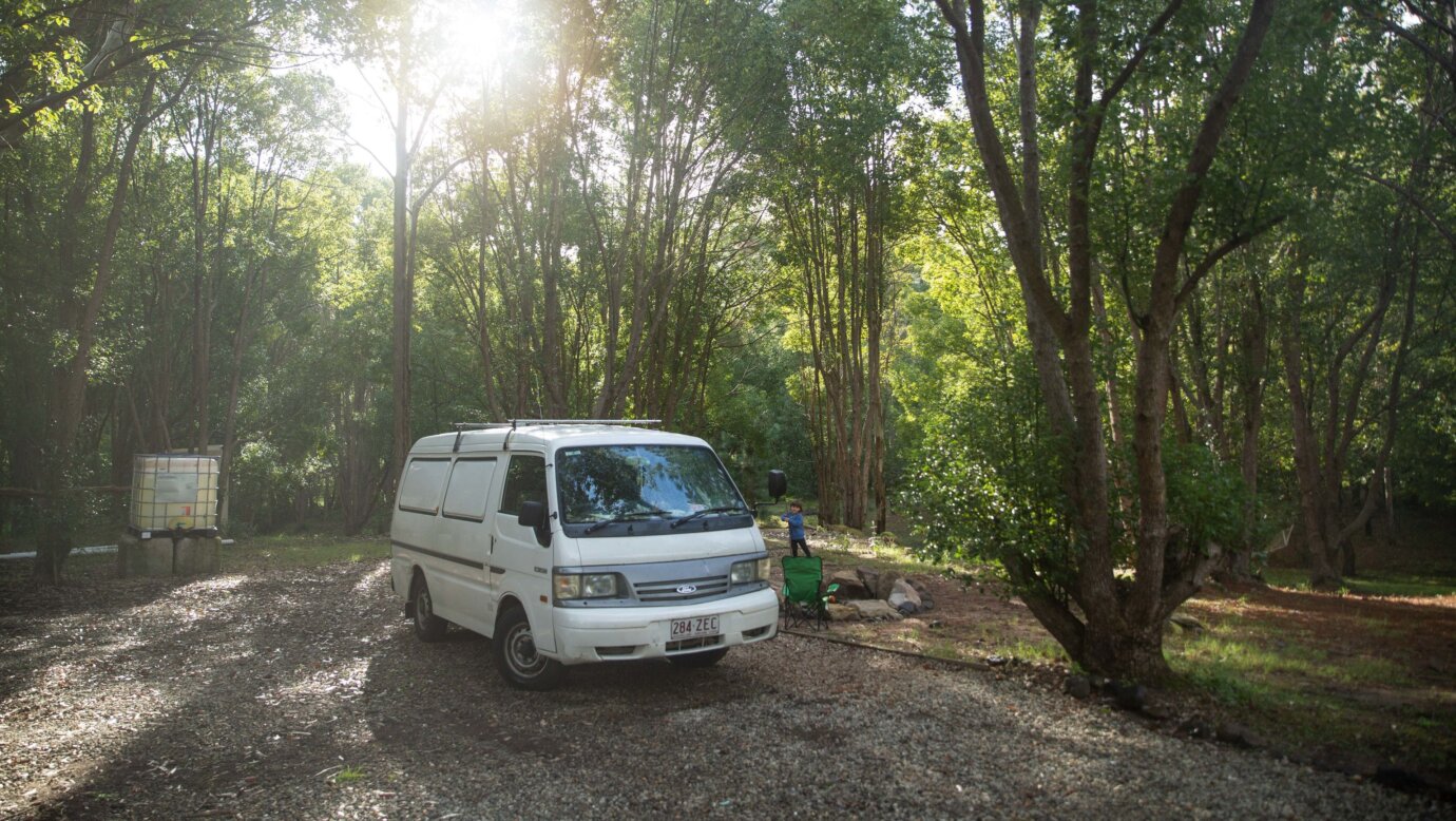 Afternoon sun at the camp site