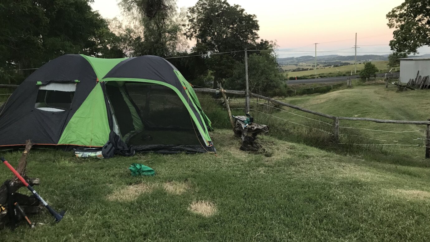 Campers set up at Teviotville Scenic Retreat main campsite.