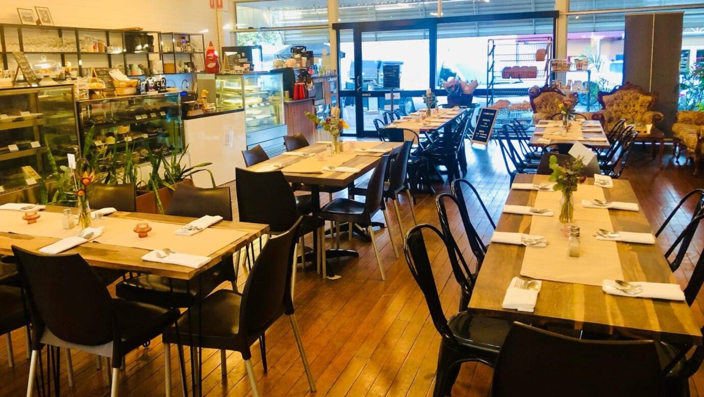 Interior of a bakery