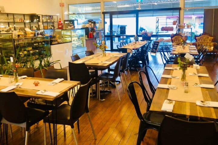 Interior of a bakery