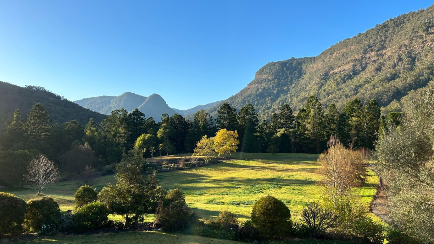 View over Lamington National Park from patio of "Nevaeh"