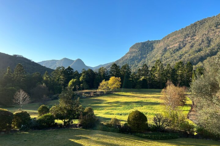 View over Lamington National Park from patio of "Nevaeh"