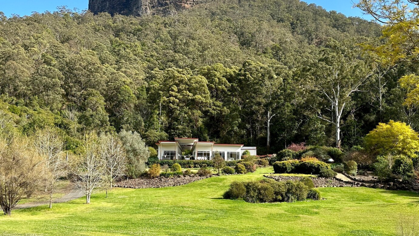 View of 'Nevaeh' luxury Holiday Home with Buchanans Fort in the distance