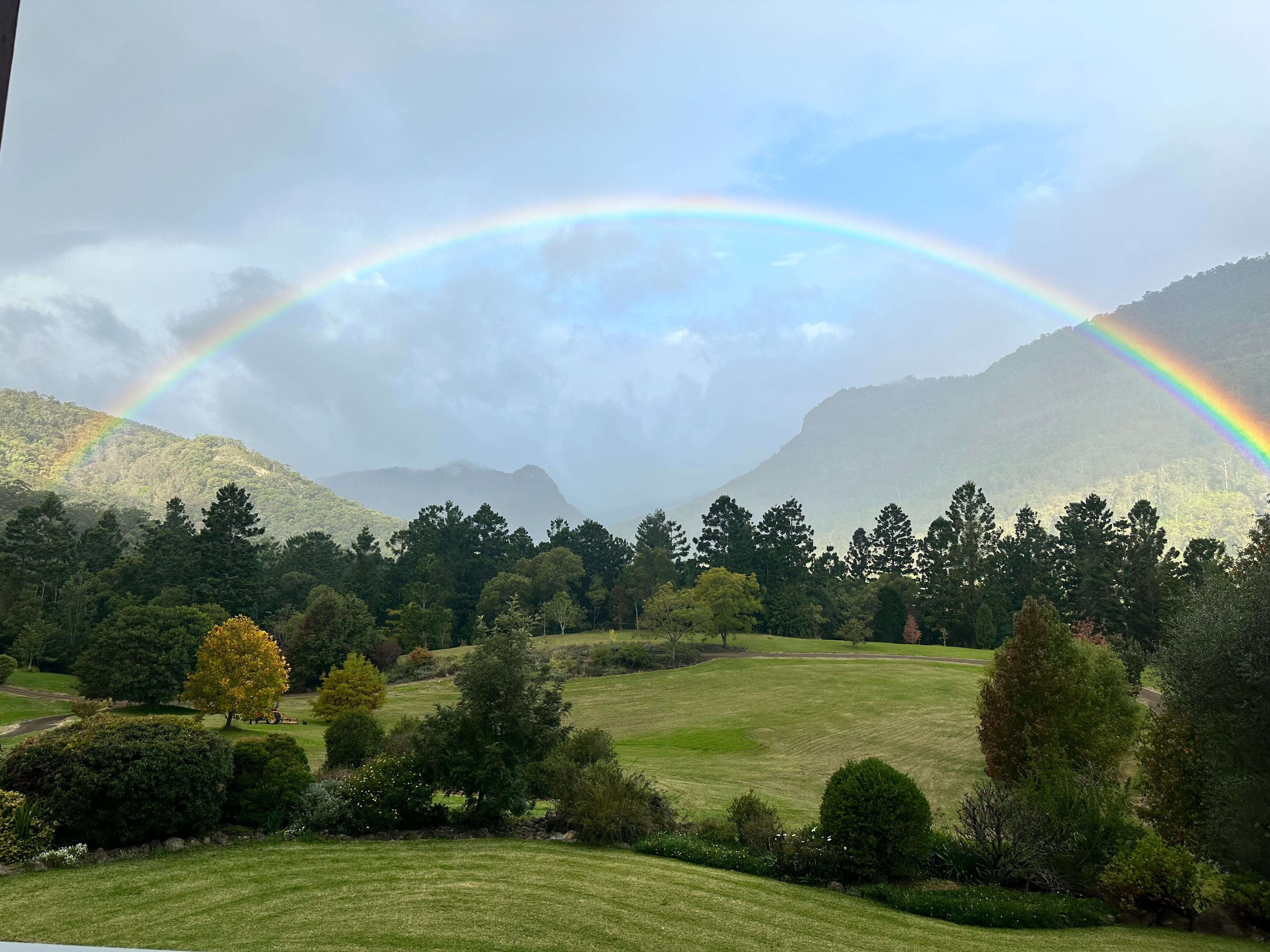 View of rainbow from the patio of "Neveah"