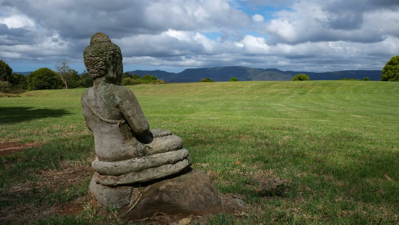 buddha statue overlooking nirvana grounds
