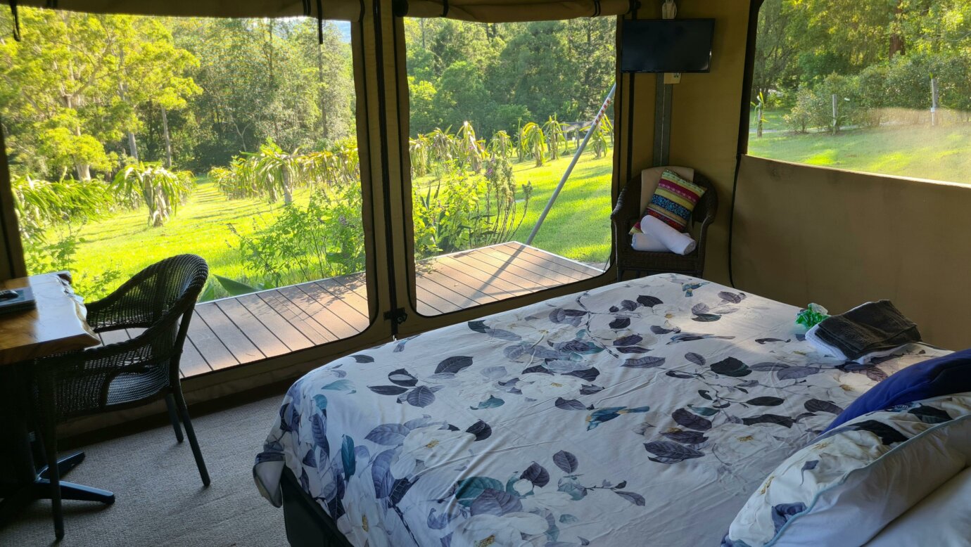 Cuddle up in the massive prestiage KS size bed.  Sleep in, relax, watch the screen or just chill.,