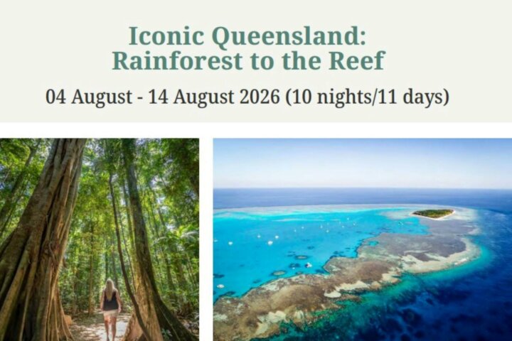 Iconic Queensland tour, includes hiker in rainforest and Lady Musgrave Island