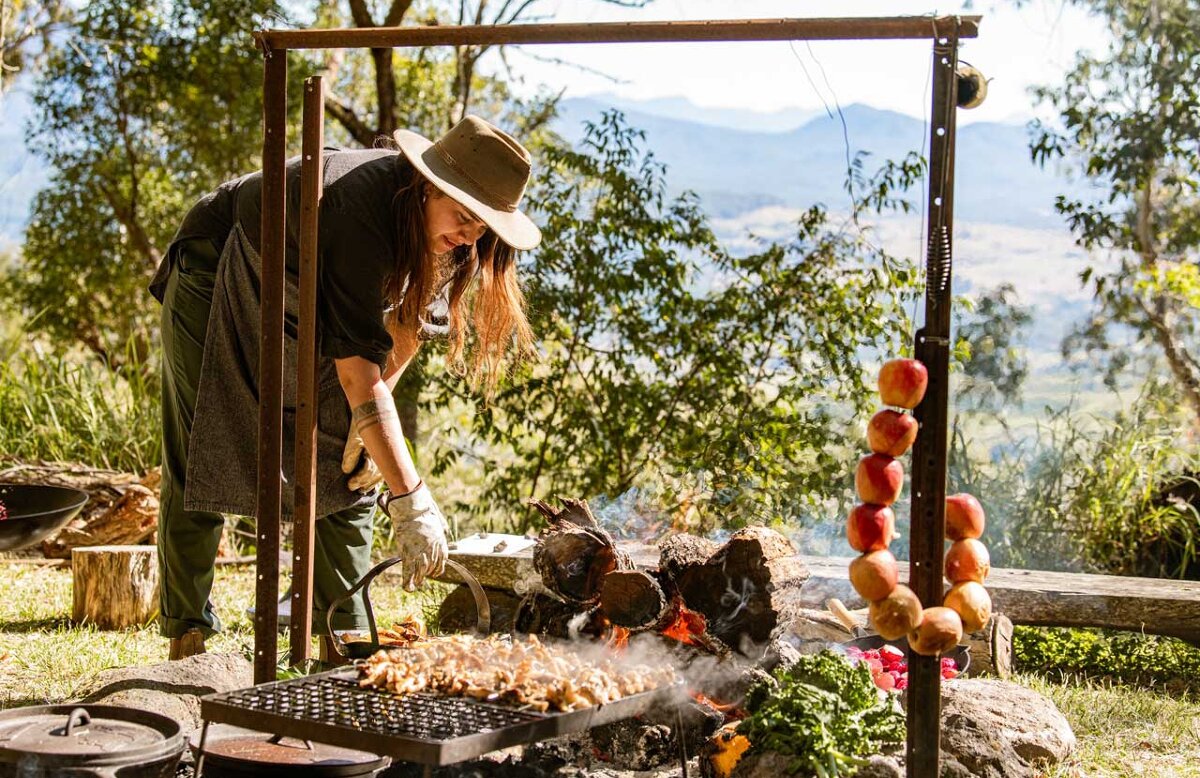 Vegetarian Fireside Feast on Wild Mountains