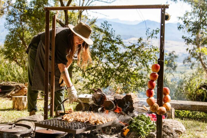 Vegetarian Fireside Feast on Wild Mountains