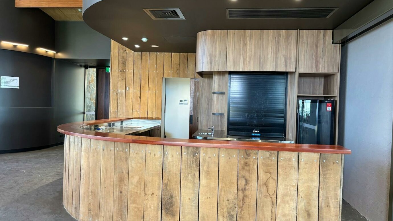Image shows the interior of the lodge