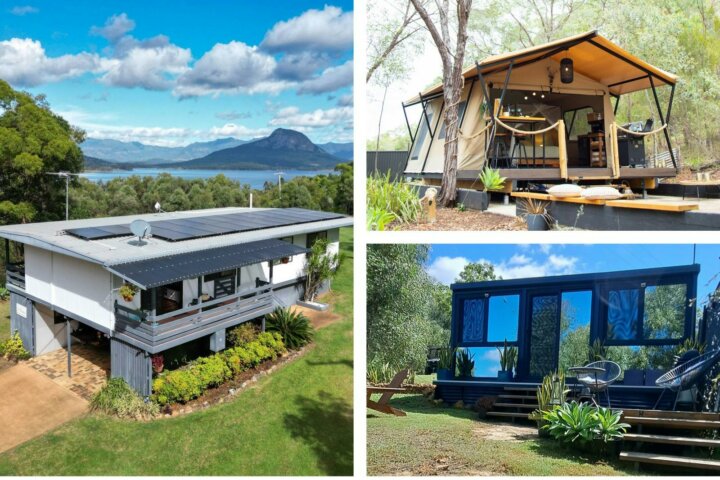 Moogie House, Moogie Glamp and Pod 3 unique accommodations at Lake Moogerah