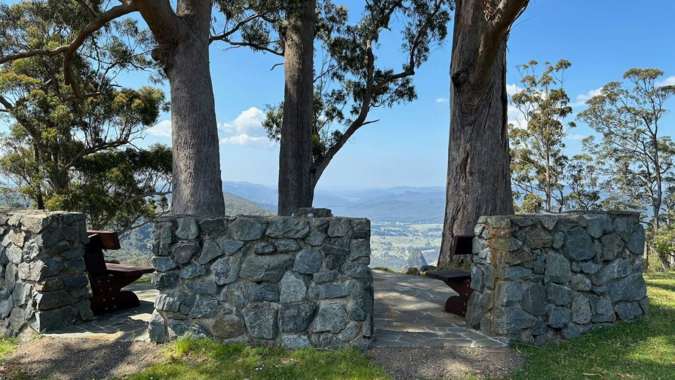 Image shows the views from Binna Burra